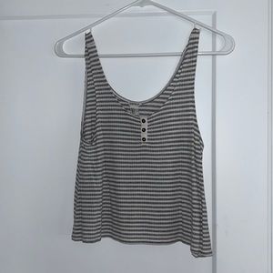 Striped Cropped Tank Top